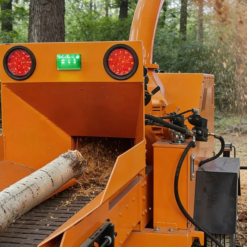 

Customized Diesel Disc Hydraulic Wood Chipper Auto Feed Branch Shredding Farm Wood Processing