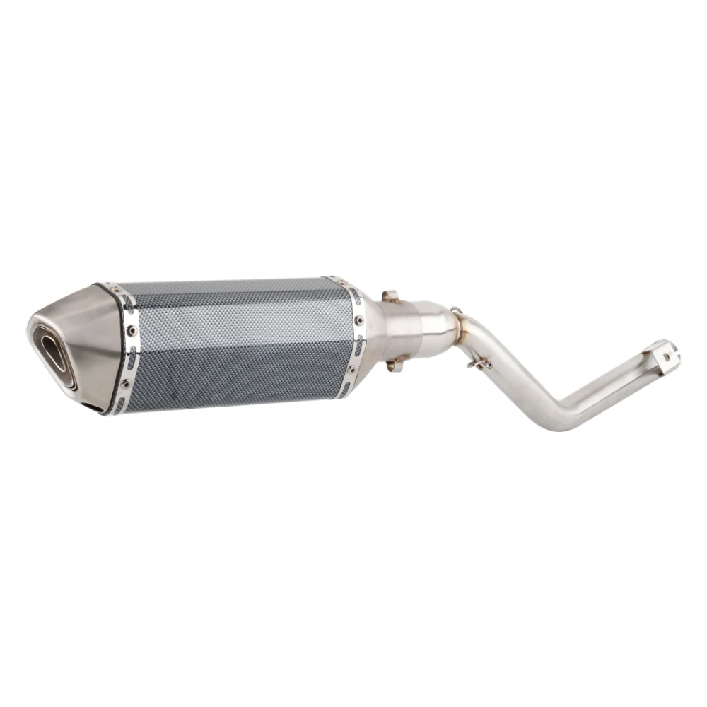 With Mid Link Pipe Motorcycle For Keeway TX 125 2012 to 2021 TX125 Enduro / SM 2012-2021 Escape Slip-on Exhaust Muffler