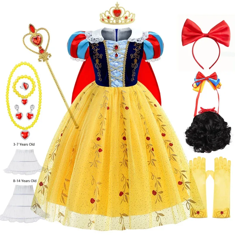 

Girls Snow White Dress Children Party Birthday Dress 2-10Y