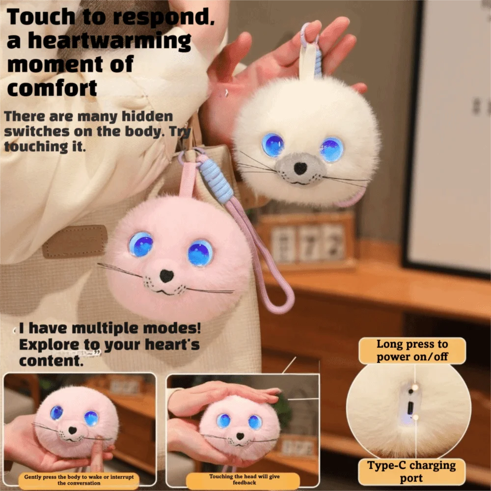 66 Languages Interactive AI Companion Pendant Emotional Support Interactive Talking AI Cat Cute Design Desk Buddy Desk Buddy