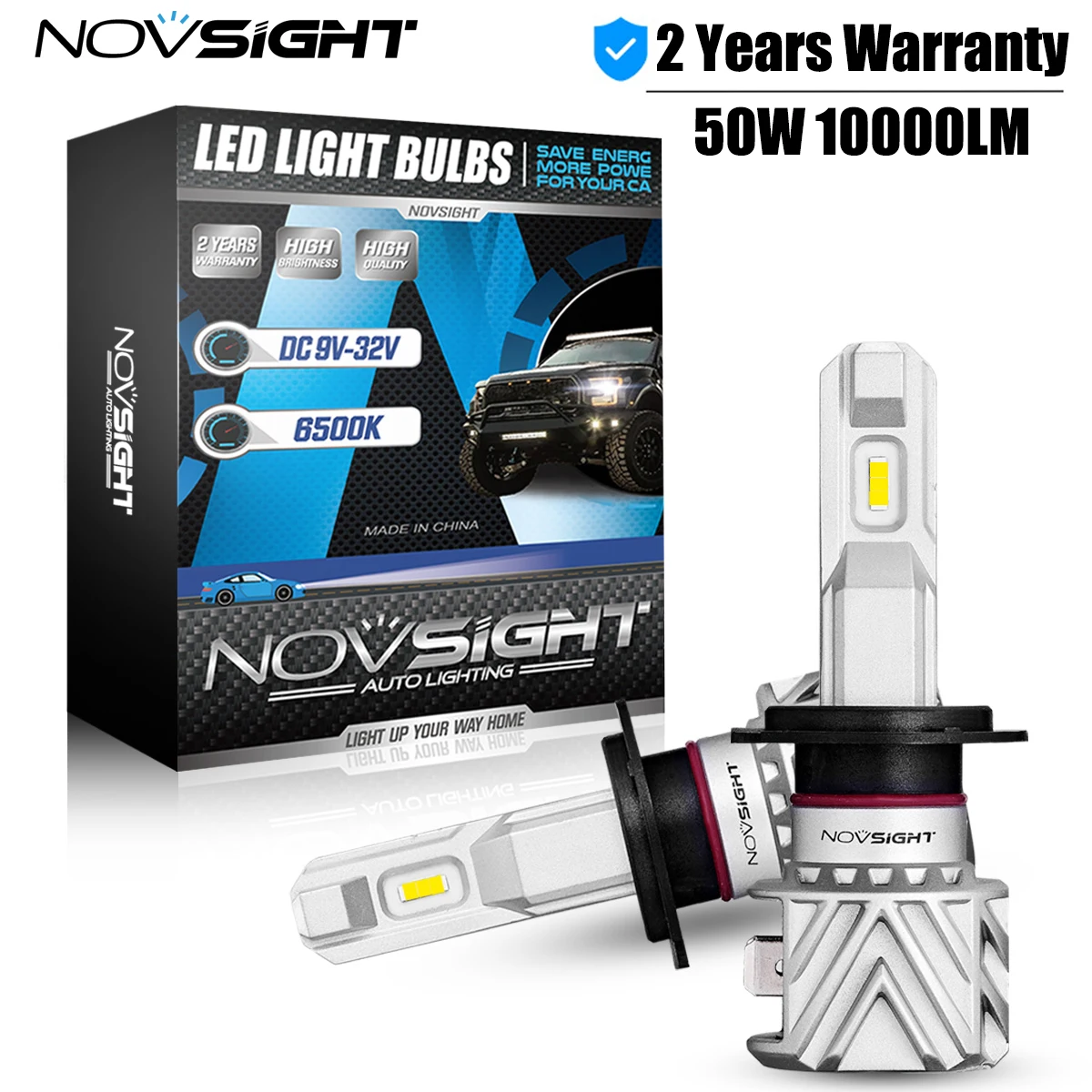 

NOVSIGHT H1 H11 H4 светодиодный головной светильник H7 светодиодный лампы 9005 HB3 9006 HB4 авто фары 10000LM 6000K 50W 12V автомобильный светодиодный противотуманный светильник