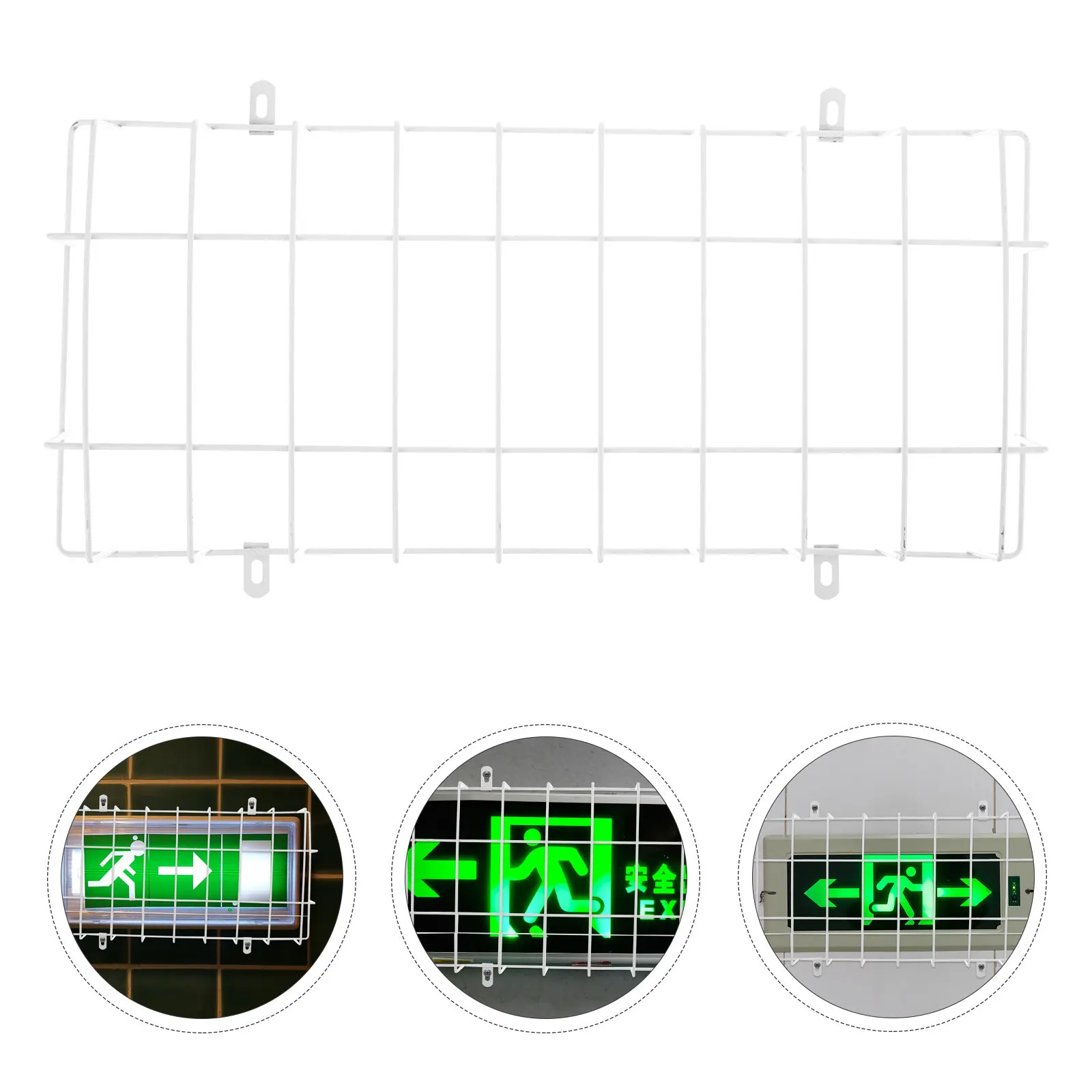 Metal Wire Cage Guard Sign for Safety Officer – Wall-Mounted Quick-Install Protective Cover