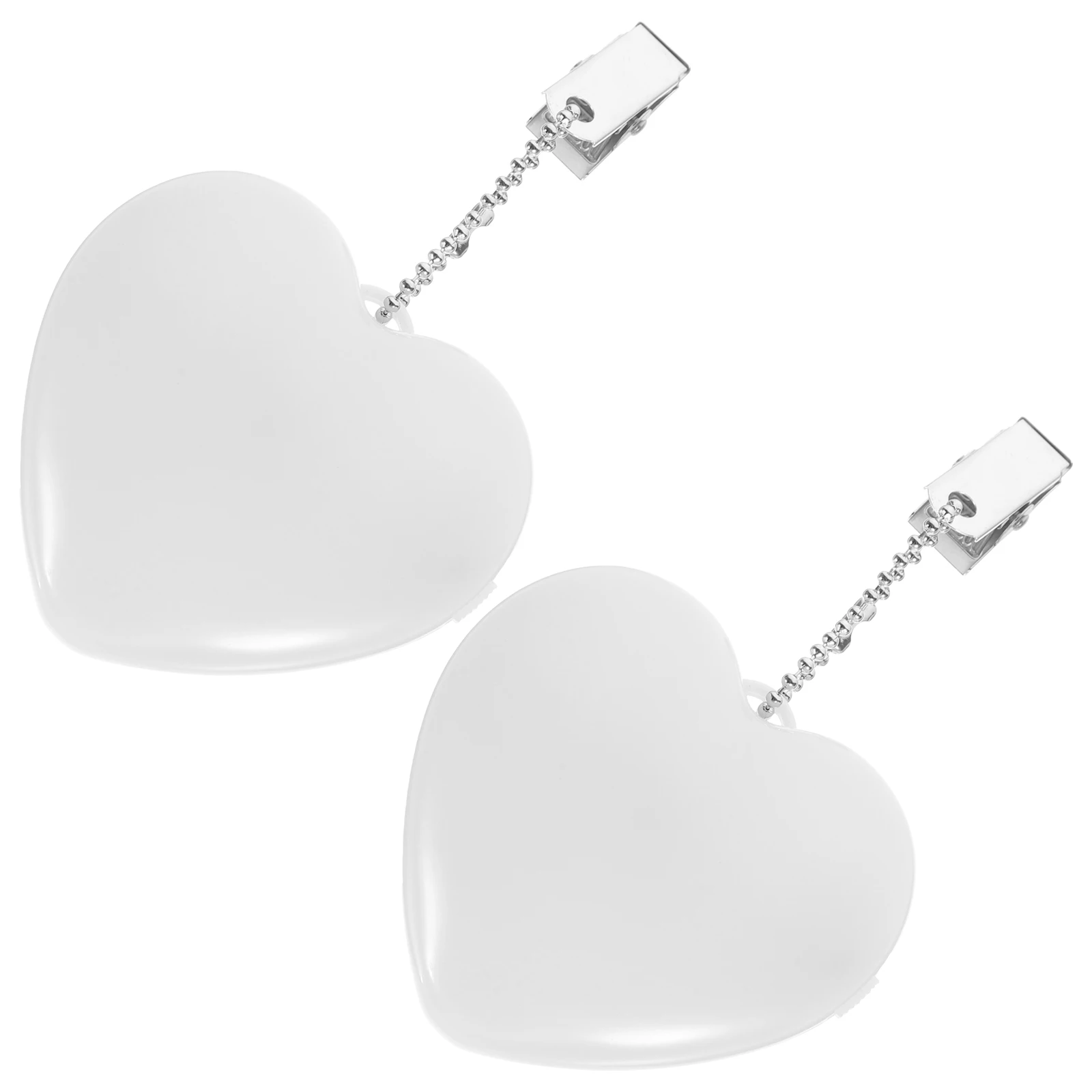 

2 pcs Heart Shaped Touch Night Light LED Handbag Purse Lamps Multipurpose Mini Cold White Powered Small Lamp