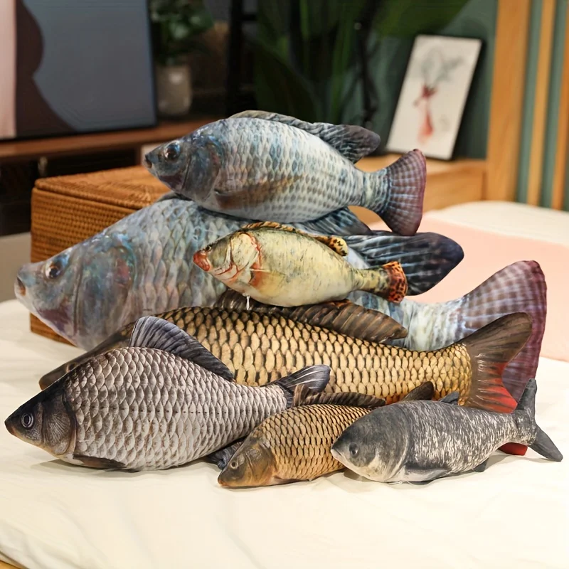 30cm Simulation lustige Fisch Plüschtiere weiches Stofftier lebensechte Tilapia Mossambica Plüsch Kissen Kinder Geburtstags geschenk Wohnkultur