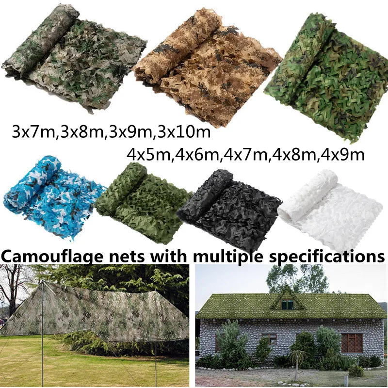 

4x5m Military Camouflage Net Camo Netting Army Nets Shade Mesh Hunting Garden Car Outdoor Camping Sun Shelter Tent