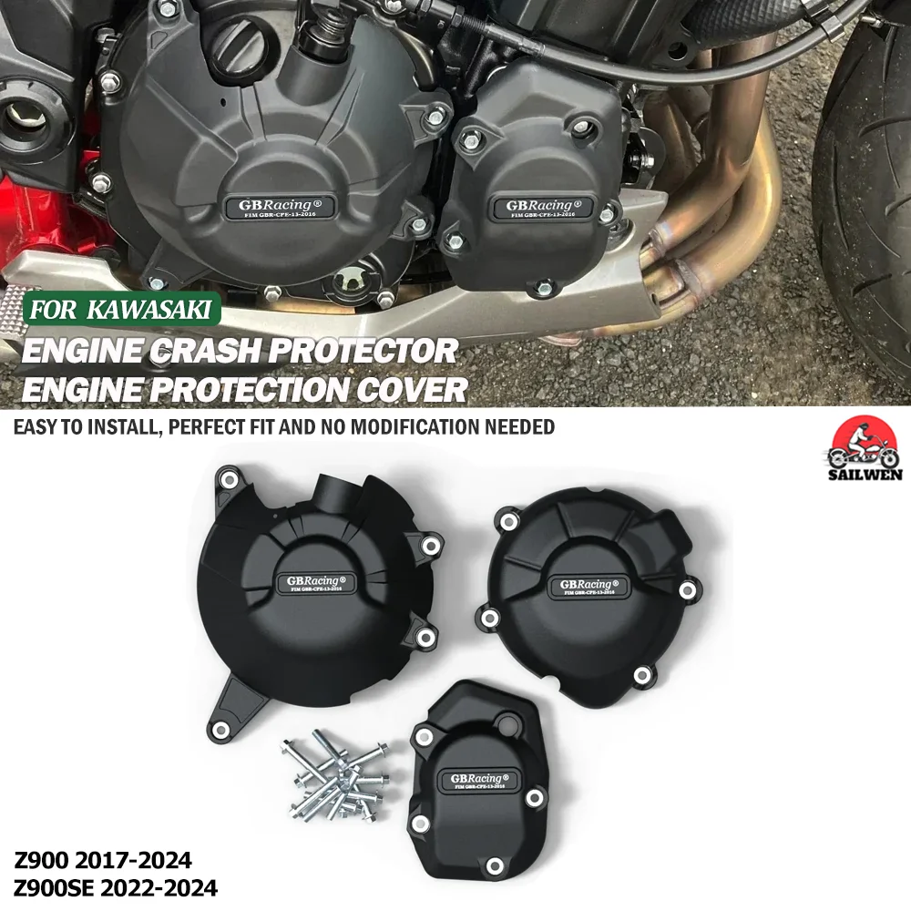 For Kawasaki Z900 2017-2024 Z900SE 2022-2024 Motorcycle Engine Protection Cove