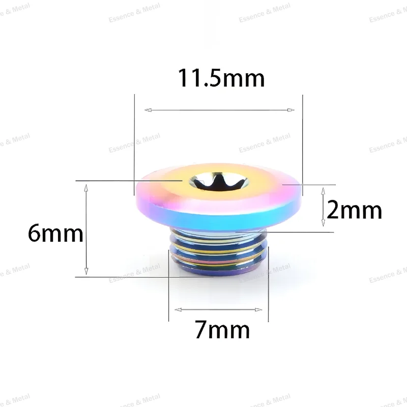 2PCS Titanium Alloy Oil Filling Hole Screw M7 Bicycle Disc Brake Oil Pipe Oil Filling Hole Bolt Suitable for Shimano Road Series