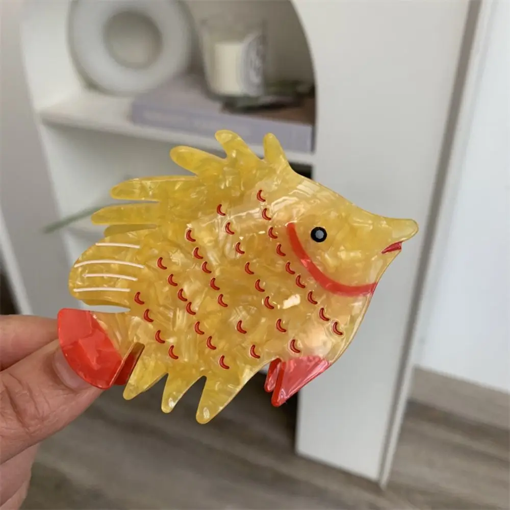 

Goldfish Acetate Ocean Animal Hair Claw Large Geometry Fish Grab Clip Hair Accessories Colorful Marine Life Fish Hair Clip