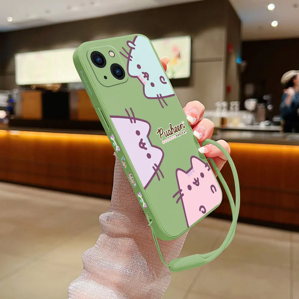 Cute Cat Pusheens Phone Case For Huawei P50 P40 P30 P20 Nova 10 10SE 9 9SE Mate 40 30 20 Pro Lite P Smart 2021 Y7A Cover