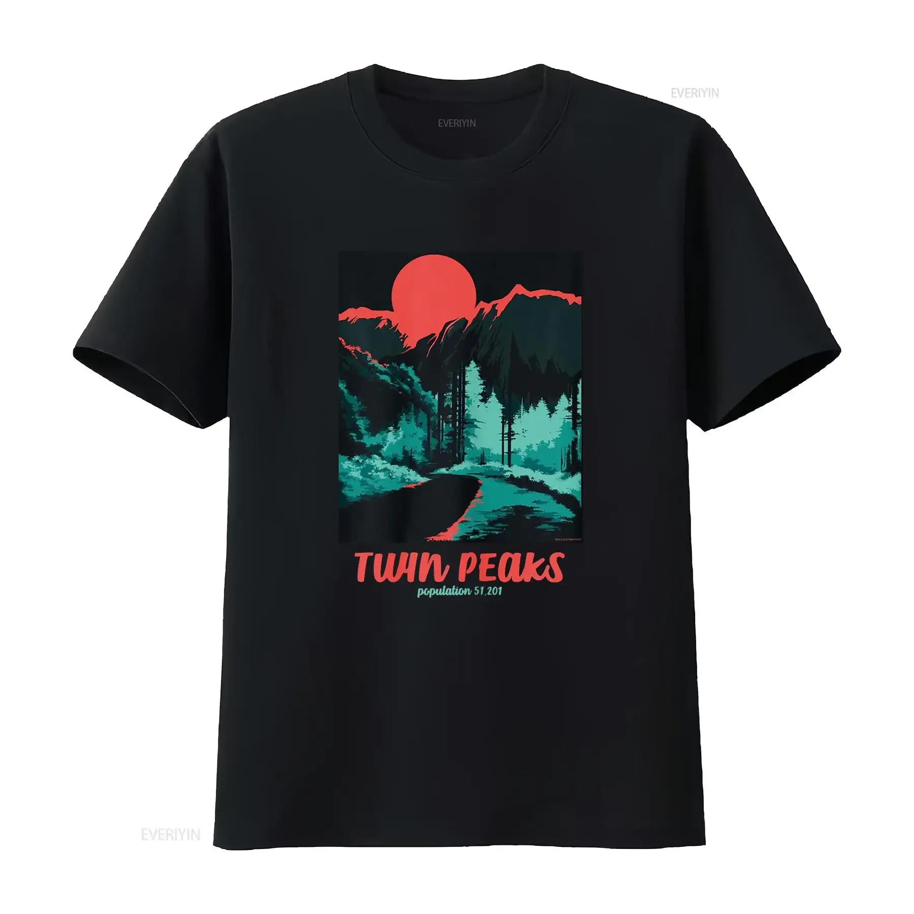 Twin Peaks Classic Tonal Color Pop Poster T Shirt vintage Washed Breathable Comfortable Top For Everyday Wear Casual Unisex