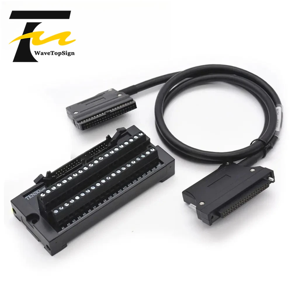 wavetopsign A6TBXY36 terminal block PLC cable AC10TB 40-pin FCN40P terminal block for Mitsubishi Q L series