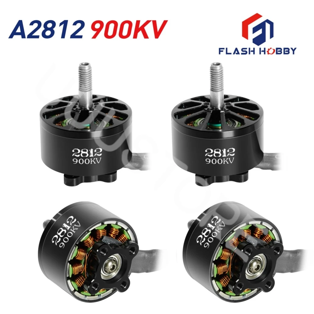 

Flashhobby A2812 2812 900KV 3-6S Бесщеточный двигатель для радиоуправляемого мультироторного самолета 7, 8, 9, 10 дюймов, модель дрона дальнего действия FPV