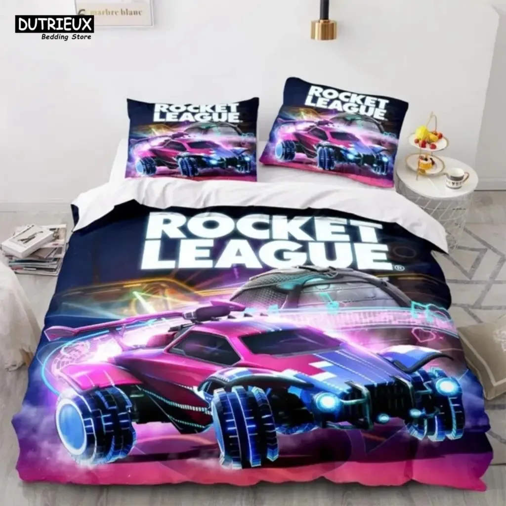 Rocket League America Car Gaming Comfortable Duvet Quilt Cover Pillowcase Bedding Set Children Bedroom Decoration Home Textile