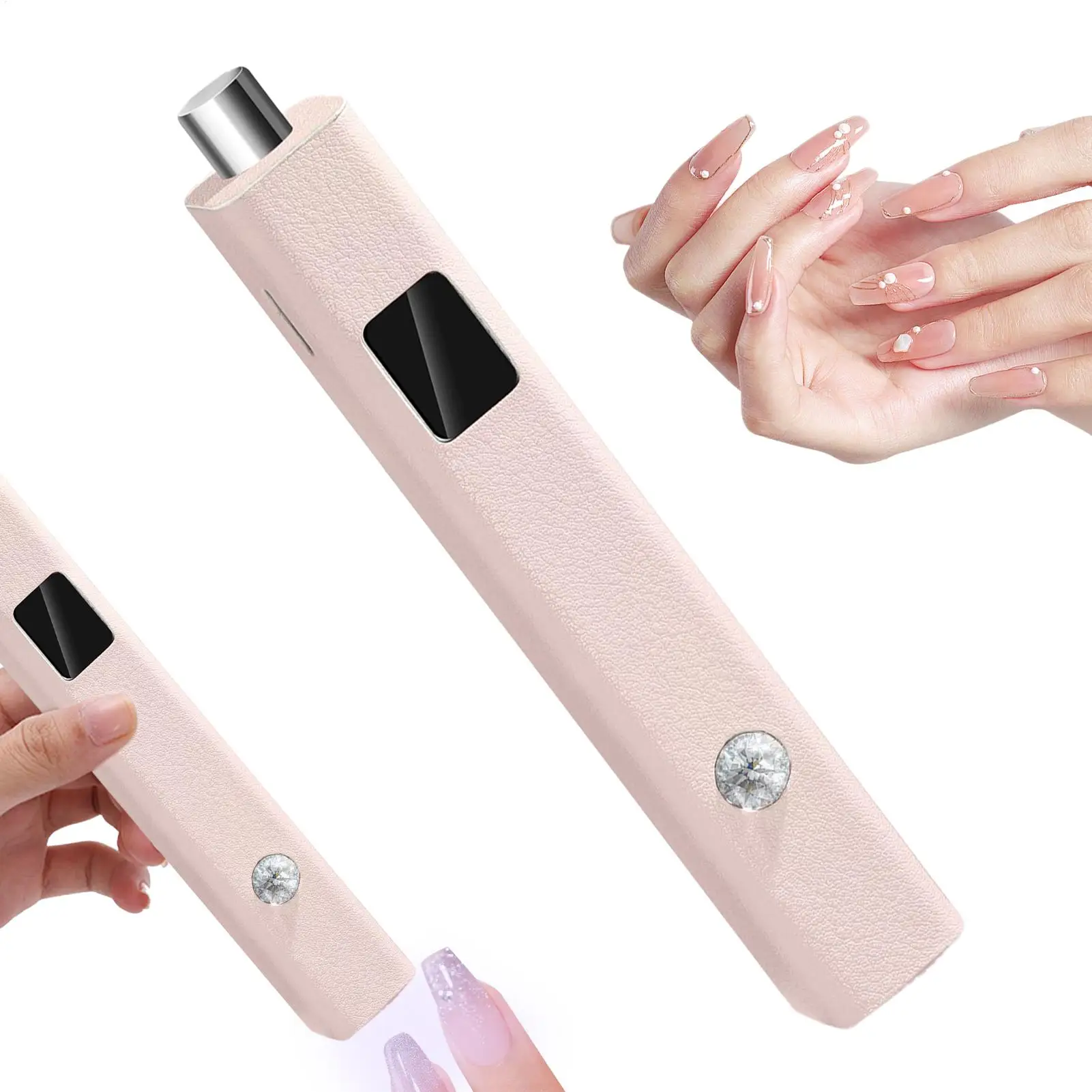 Uv Light for Gel Nails Nail Lamp Magnet Rechargeable Handheld Manicure Tool Light for Dorm Salon Room Travel Home Counter