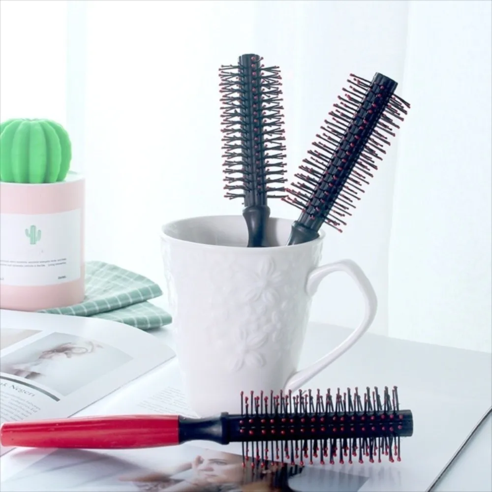 Professional Curly Hair Styling Round Comb Hairdressing Cylindrical Roller Comb Anti-static Non-slip Hairstyle Massage Hairbrush
