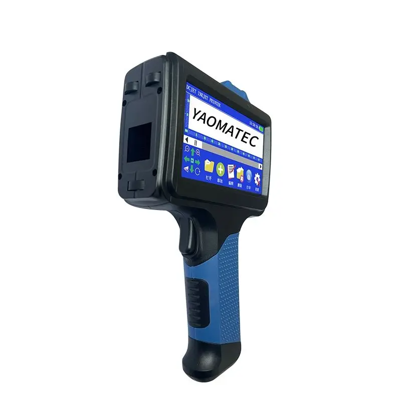 YAOMATEC 12.7MM Date Time Logo Bar Code QR Expiry Printing Machine Fast Drying Ink Cartridge Portable Handheld Inkjet Printer