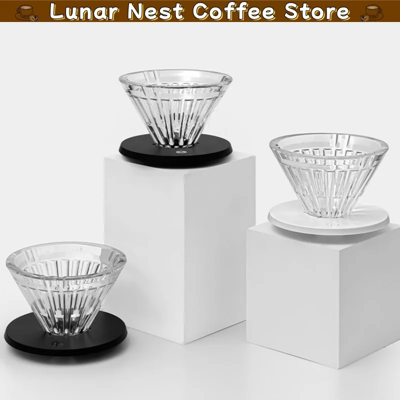 New In Stock Timemore Glass Ice Pupil V60 Dripper Pour Over Coffee Filter Cone Home Barista Brewer Hand Drip Accessory For Home