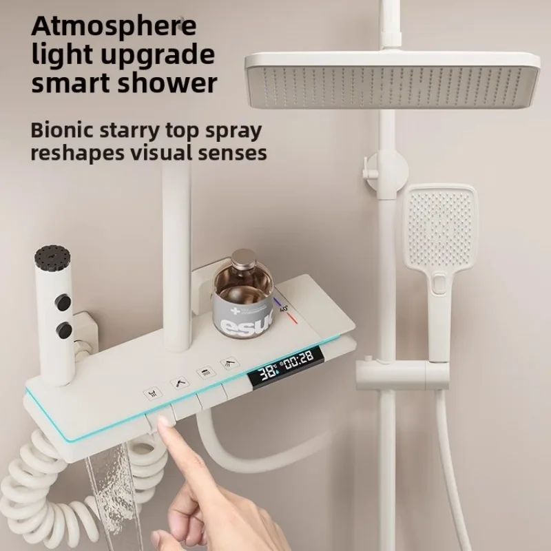Thermostatic Shower Set Home Bathroom Piano Key Rain Shower Head Shower Head Sets Bathroom Shower Head Sets Copper Shower Set