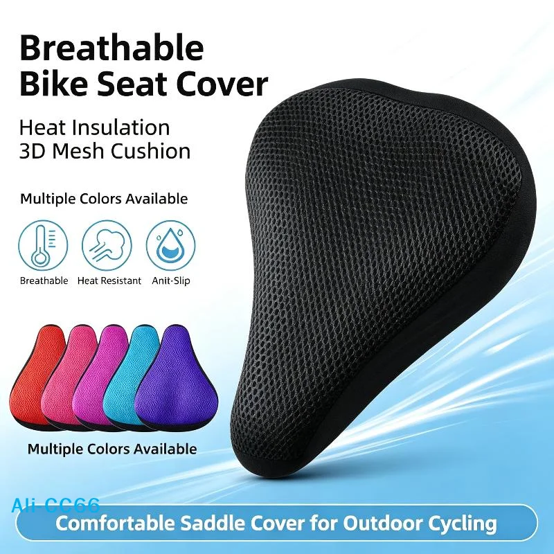 【C】1Pcs 3D Soft Bicycle Seat Cushion Cover Breathable Comfortable  Pad for Bike Universal Cycling  Cover