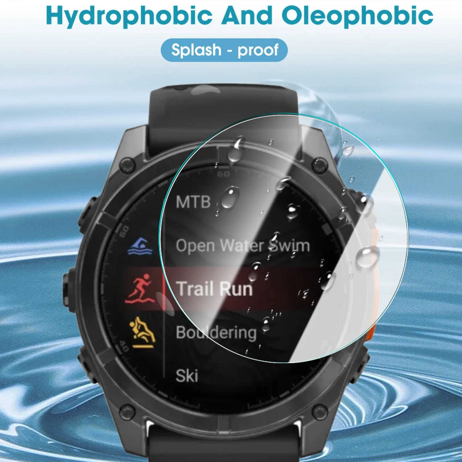 for Garmin Tactix 8 47MM 51MM Tempered Glass Screen Protectors Smartwatch HD Cover Hardness Protective Films for Garmin Tactix 8