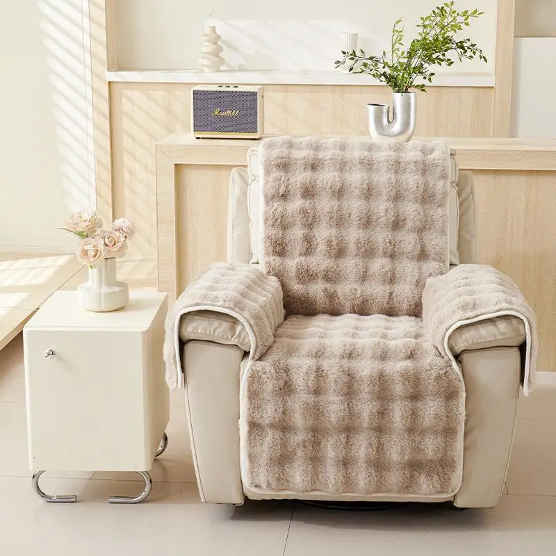 Single Sofa Cushion Plush Lazy Boy Sofa Cover First-class Multifunctional Chair Anti Slip and Warm Sofa Case for Winter