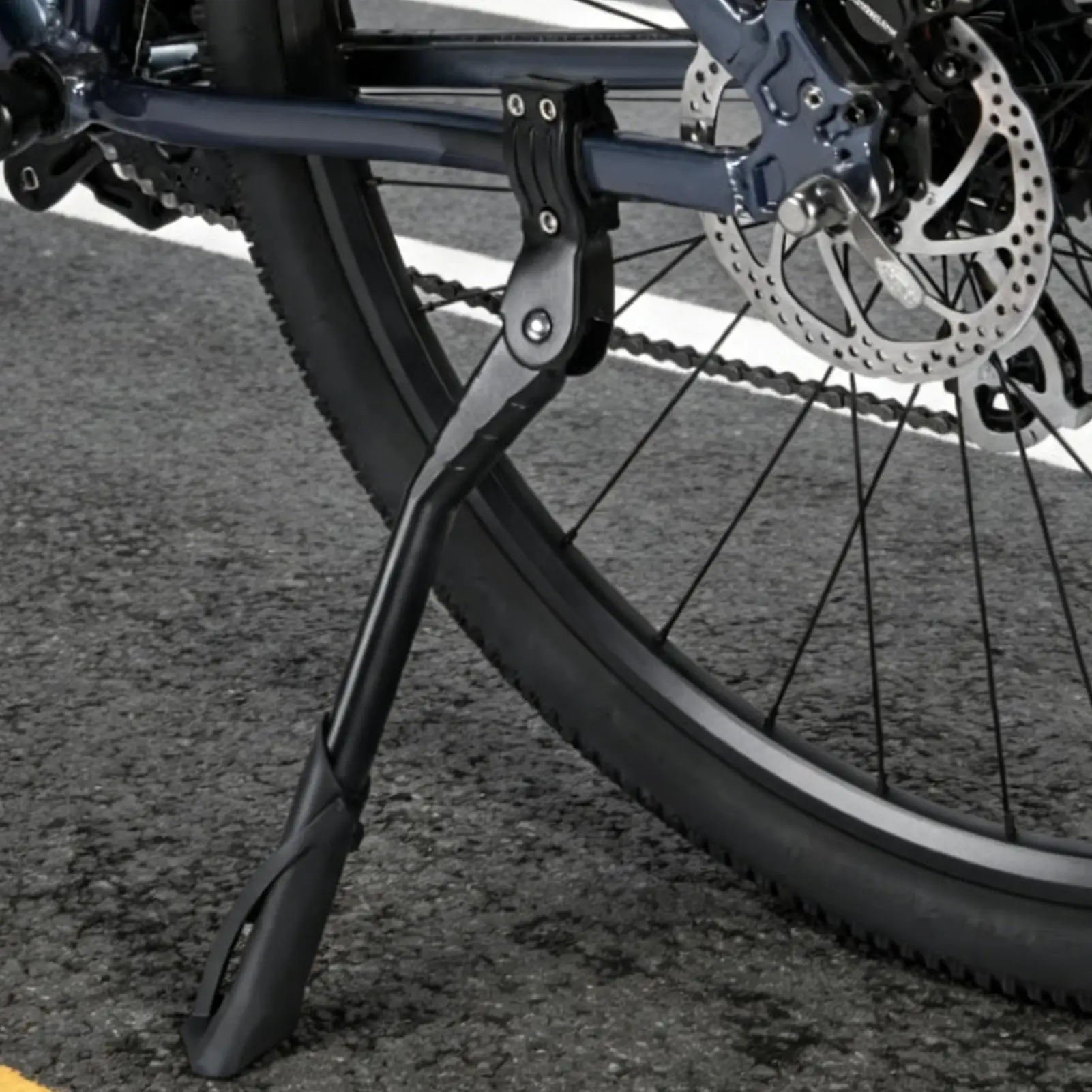 

Adjustable Aluminum Alloy Bike Stand Leg Rear Mount Parking Holder Fit 24-29in Bicycle Anti-Slip for Road Biking Outdoor Cycling
