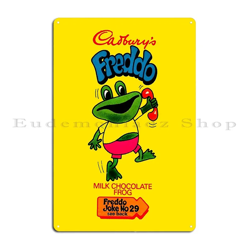 1970s Frog Themed Chocolate Bar Wrapper Metal Sign Living Room Printed Cinema Party Wall Plaque Tin Sign Poster