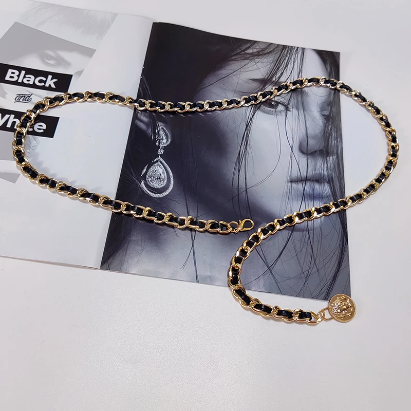Gold Chain Belt Female Luxury Dress Metal Cummerbunds Designer Belts For Women High Quality Coat Jeans Waistband Corset Strap