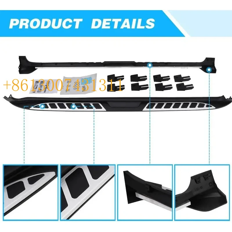 Factory2Pcs Fixed Anti-Slip Side Steps Running Boards Vehicle Exterior Accessories Fit 2022-2026 LX/EX/SX Models