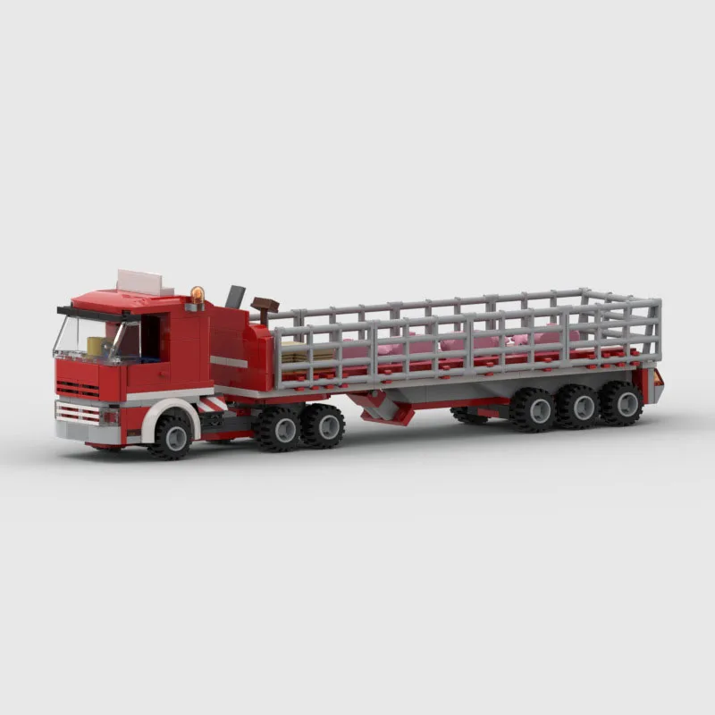 AIAIAITOY Technical City Farm Transport Truck & Trailer Cars Building Blocks Bricks Set Kids Toys Gifts For Boys And Girls