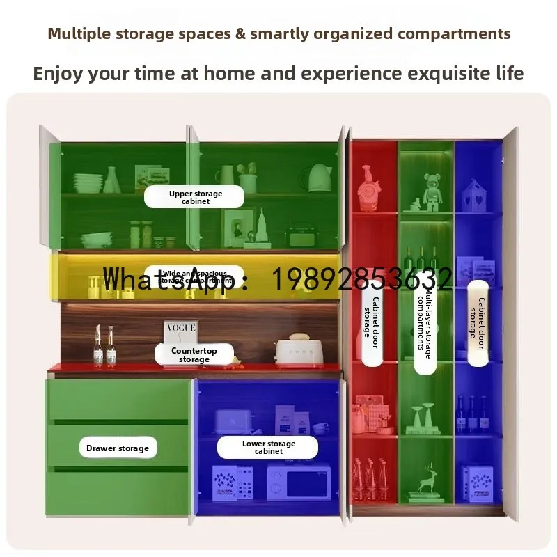 CZ Simple Sideboard Cabinet Wall-Mounted Integrated Home Dining Room Direct Drinking Machine Storage Cabinet Wine Cabinet