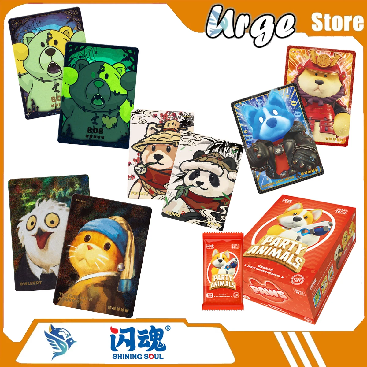 shiningsoul-2026-new-party-animals-collection-card-periphery-movie-cartoon-cute-surprise-gift-like-ornament-rare-decoration
