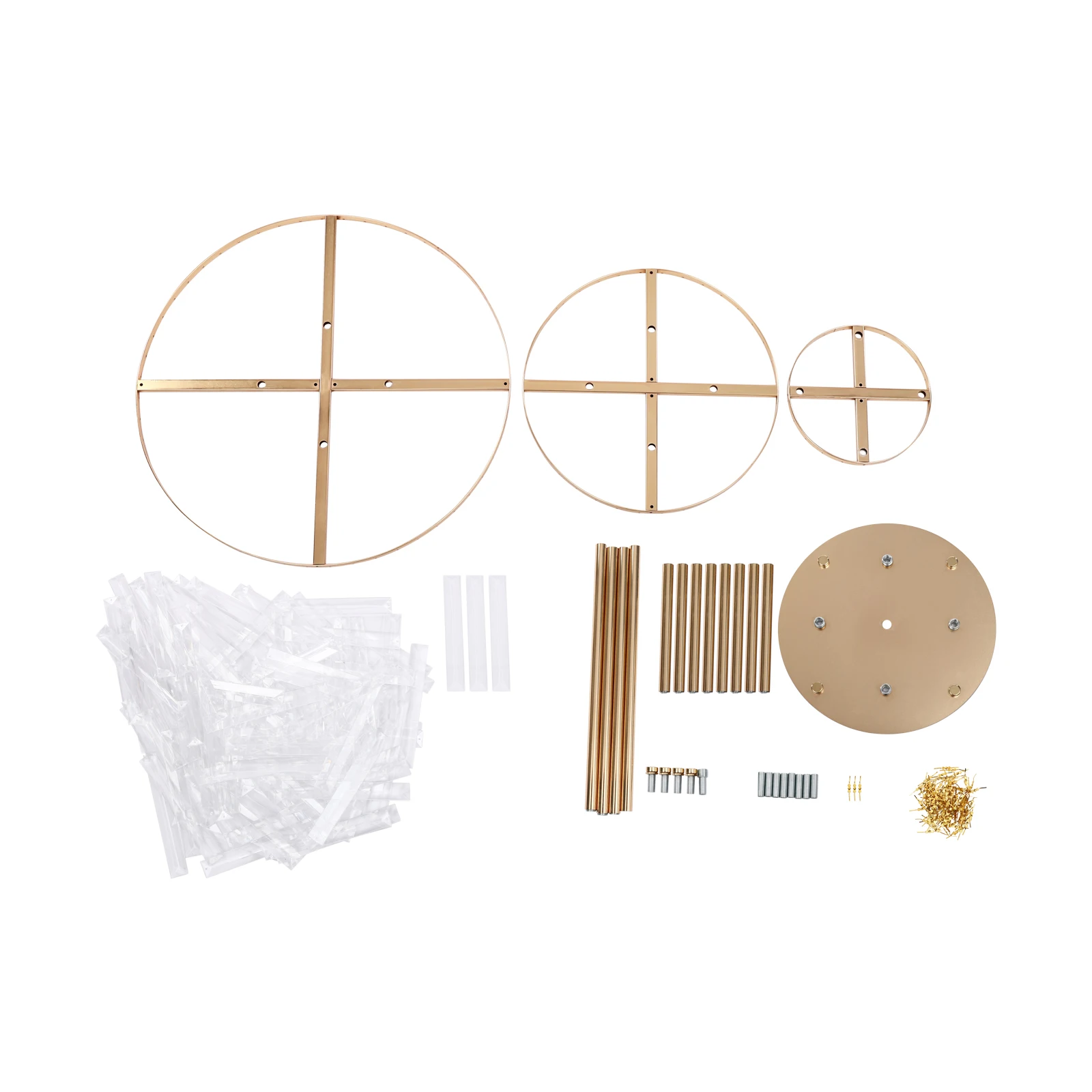 حامل زهور، حامل زهور من 3 طبقات، حامل زهور دائري لحفلات الزفاف وحفلات أعياد الميلاد والمناسبات المنزلية ورفوف الزهور الذهبية