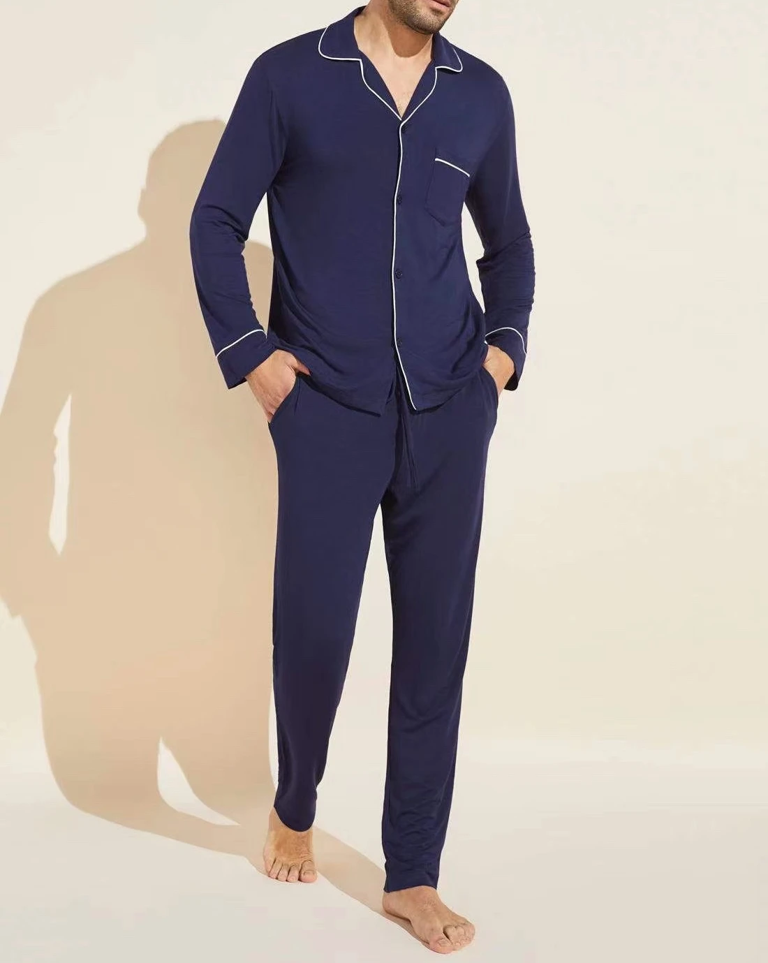 2022 Spring and Autumn Modal Homewear Set Pajamas Two-piece Set pajamas for Men