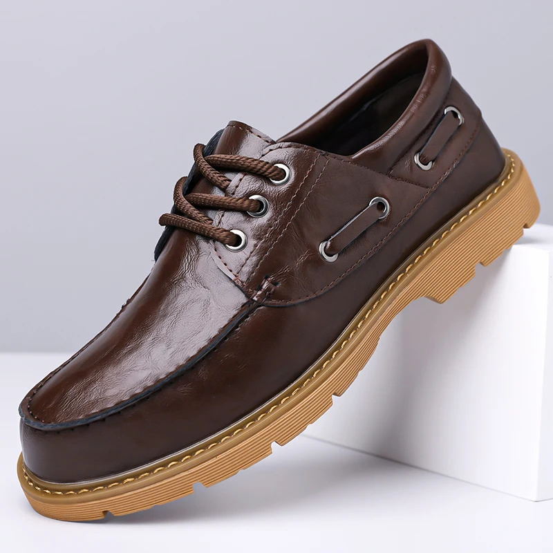 

2025 Autumn New Product - British Retro Casual Leather Shoes, Anti-slip and Wear-resistant Workwear Leather Shoes