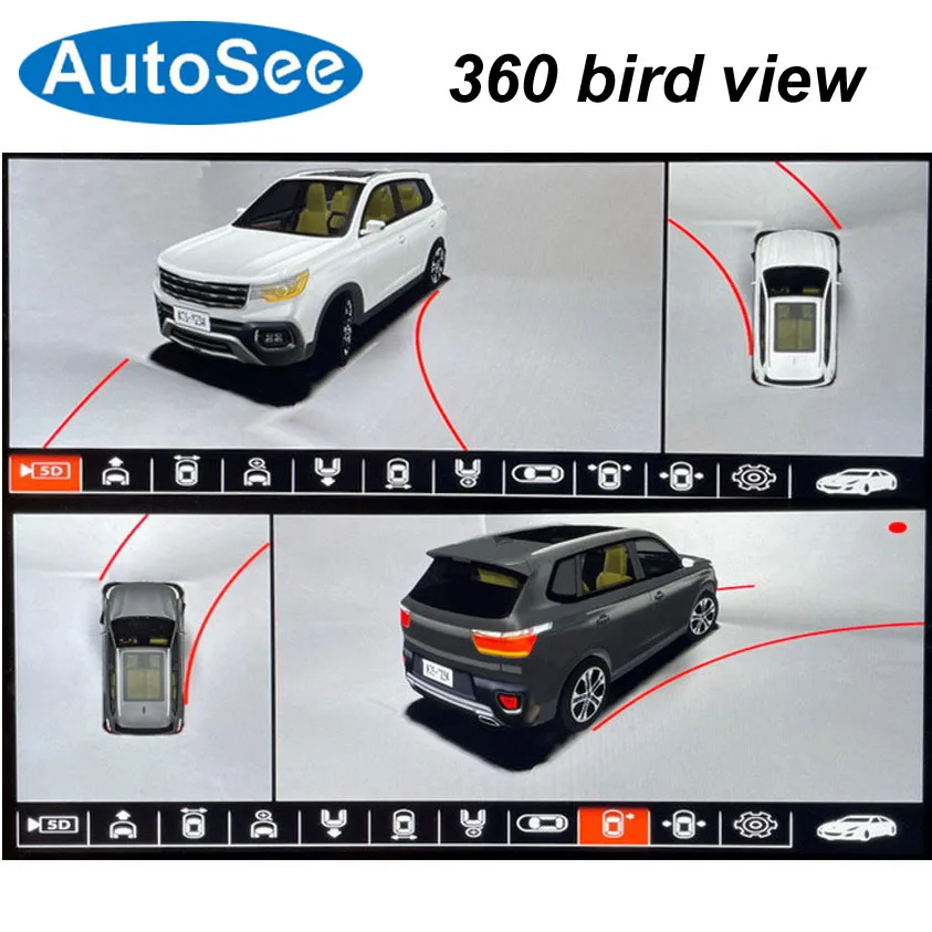 suit original OEM monitor 2016 for Suzuki Vitara 360 degree camera 3D bird eye Panoramic view Front rear side Surround reverse