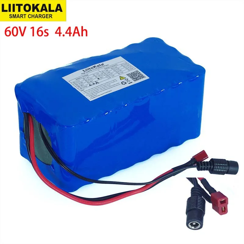 Genuine 60V 4.4A 16S2P 67.2V 18650 Li-ion Battery Pack 4400mAh E-bike Electric bicycle Scooter with 20A discharge BMS 1000Watt