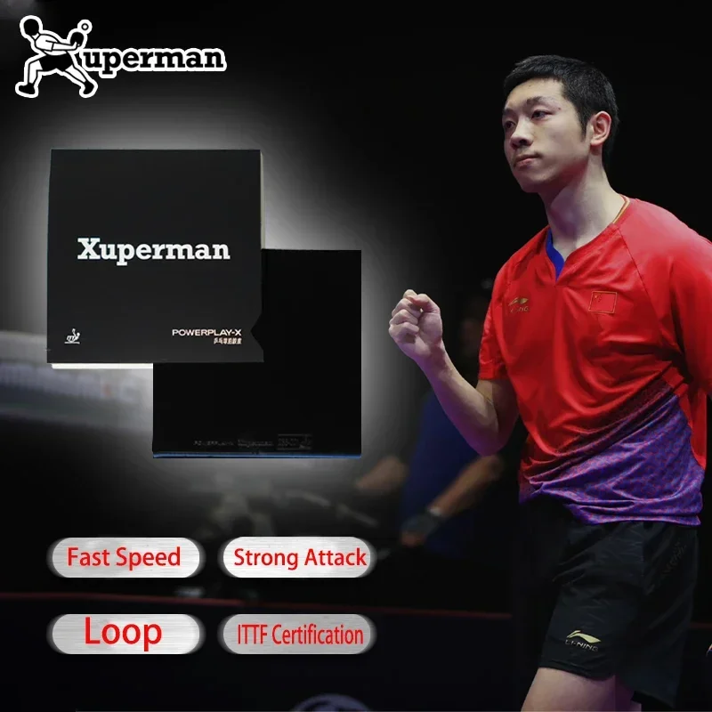 Xuperman POWERPLAY-X FUNPLAY Table-tennis Rubber Sheet Forehand Backhand Sticky NO-Sticky Loop Rug with High-density Cake Sponge