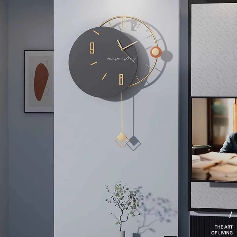 

European Vintage Wall Clocks Iron Art Originality Light Luxury Wall Clocks Battery Silent Minimalism Rorloge Home Decoration