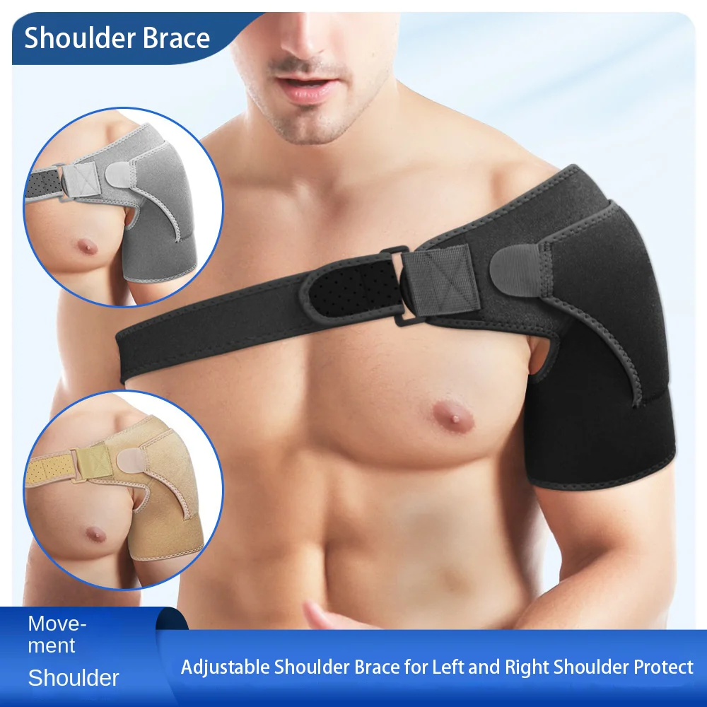 

Shoulder Brace with Pressure Pad, Suitable for Both Men and Women, Adjustable Shoulder Brace for Left and Right Shoulder Protect