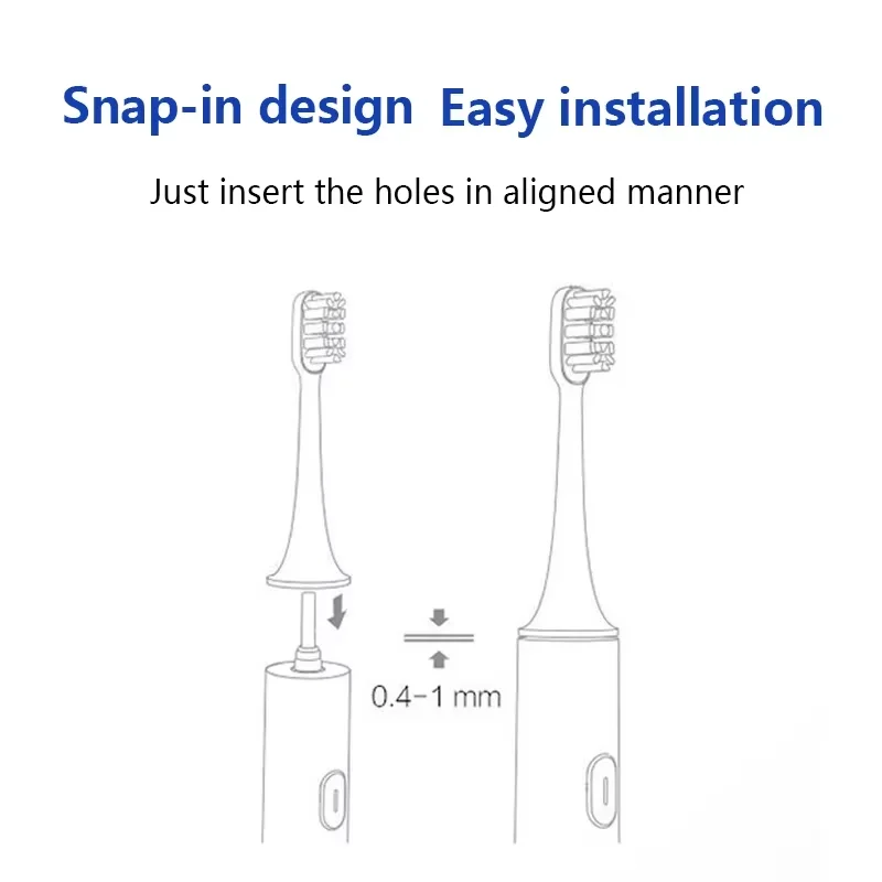 Compatible With Replacement Toothbrush Heads Compatible With Xiaomi T301/T302/T501/T501C Sonic Electric Vacuum Toothbrush Sof