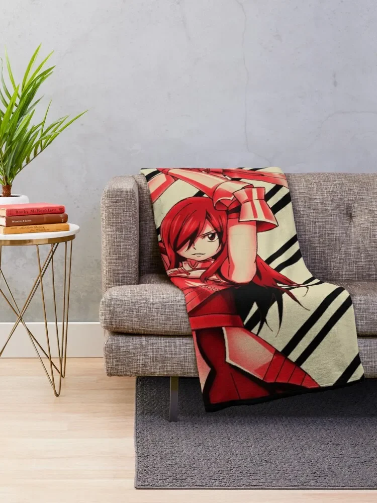 Erza Scarlet - Vintage Art Throw Blanket Personalized Gift For Baby Blankets