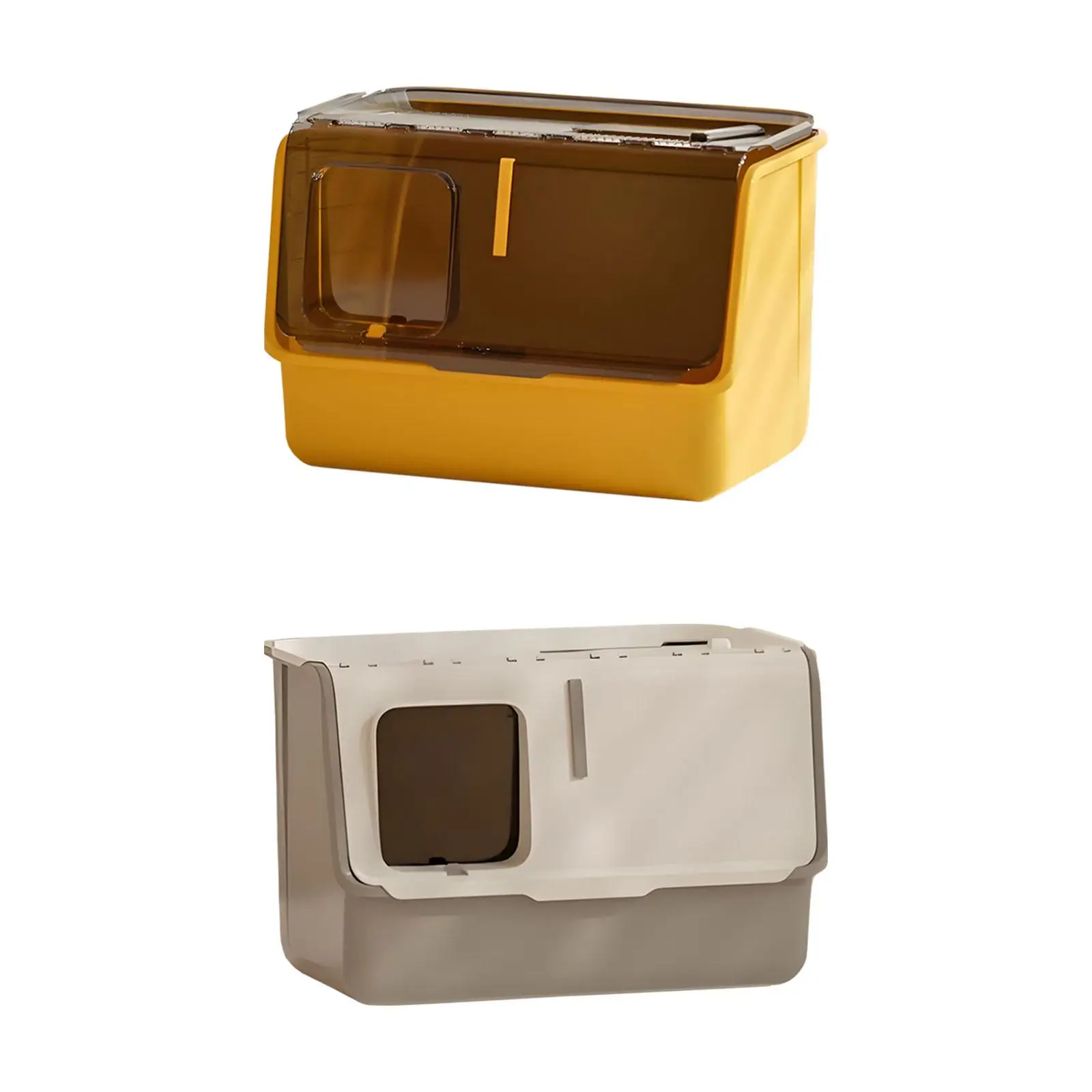 

Многоуровневый закрытый лоток-контейнер для кошек с крышкой, большой, из полипропилена, для домашнего использования