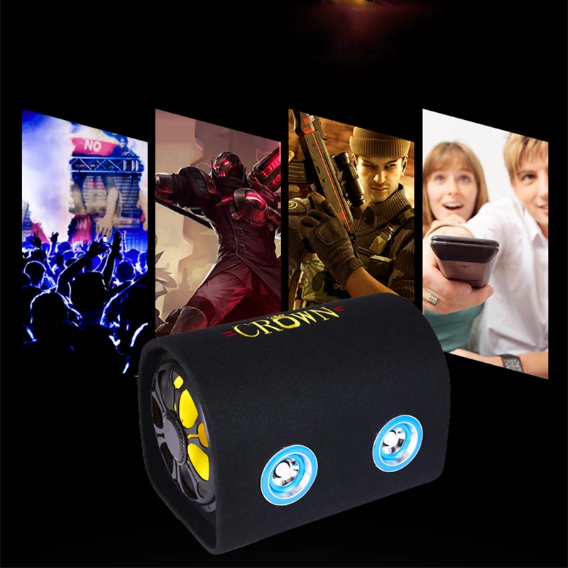 12V 220V Car Audio Active Subwoofer Motorcycle Bluetooth Speaker Box 8 inch HiFi KTV Home Computer Bass Speakers Bass