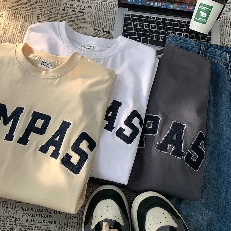 Classic Round Neck Short-sleeved T-shirt Female Student Letter Printing Loose Top Couple Half-sleeved Fashionable T-shirt