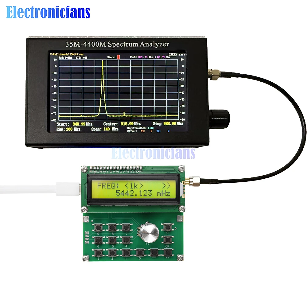 DC 4.5V-5.5V 35MHz-4400MHz RF Signal Generator Adf4351 Signal Source Module Type C