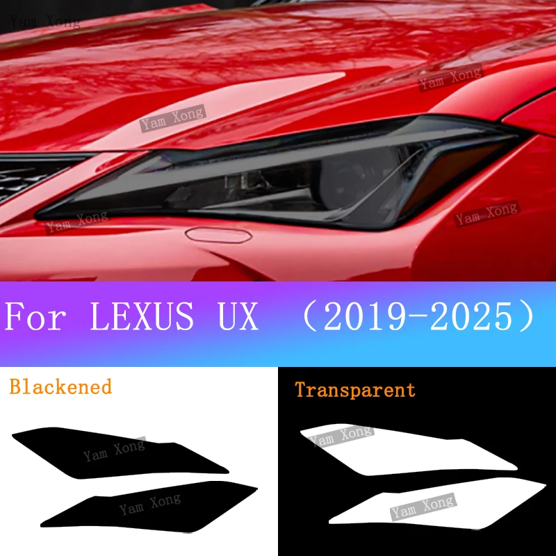 

For LEXUS UX 2019-2025 Car Headlight Protection Smoked Black Tint Anti-Scratch Protective Film Transparent Protective Film