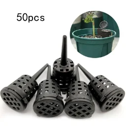 50pcs Plants Fertilizer Basket Fertilizer Mesh Box Pots Garden Nursery Pots Portable Aquarium with Lid Planting Nutrition Cups