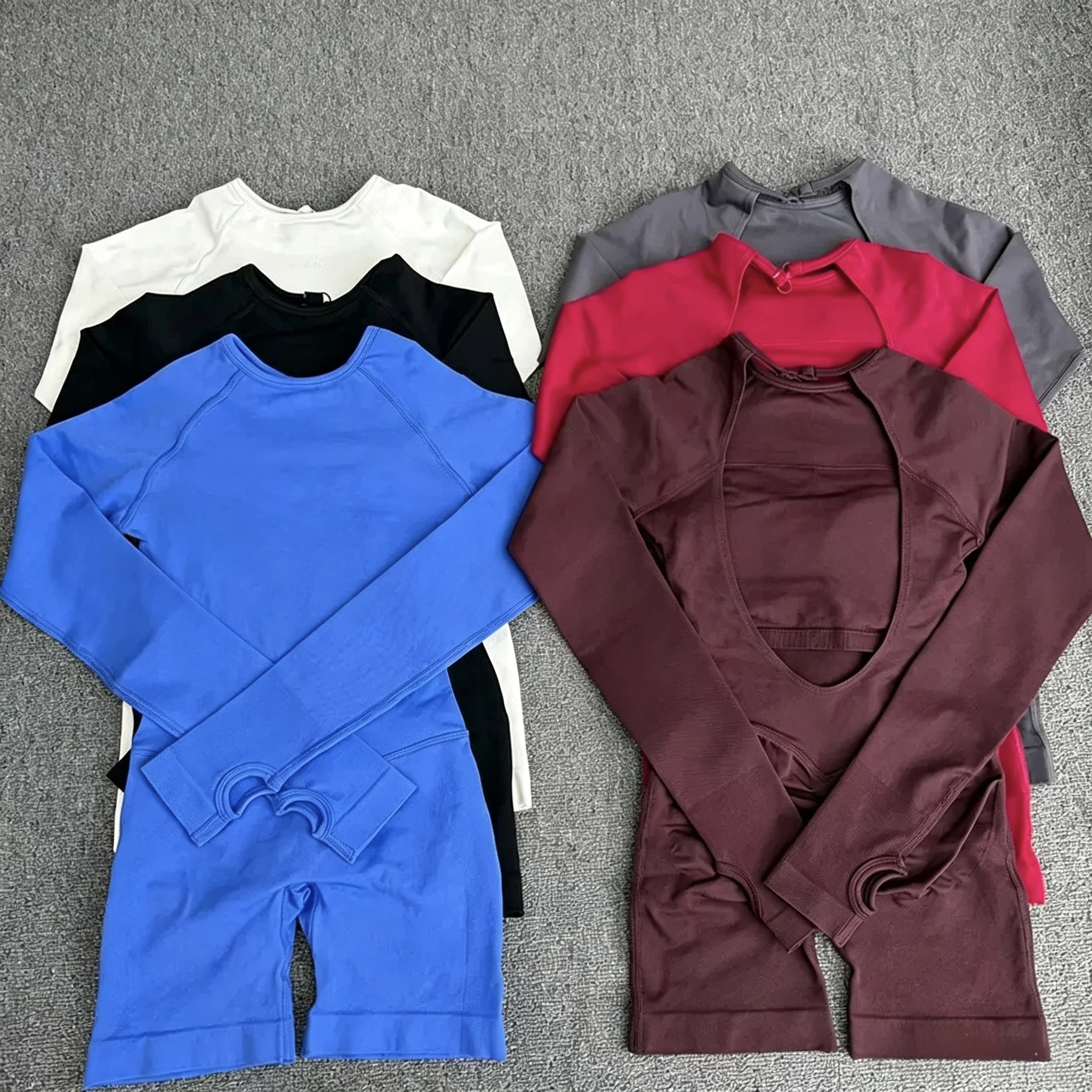DFY Impactive Long Sleeve One Piece Gym Clothes Padded Backless Jumpsuit Yoga Suit Hip Lifting High Stretch Fitness Suit