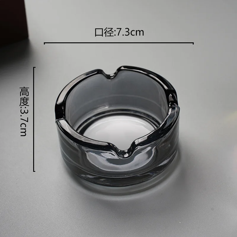 Lead-free Glass Ashtray MiniAsh Holder Clear Cigarette Ash Holder 70MM Smoking Accessories Hotel Home Table Decoration For Woman